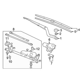 Honda OE - Windshield - Wiper & Washer Components (Wiper Components), (Coupe)