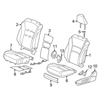 Honda OE - Seats & Tracks - Driver Seat Components (2 Doors)