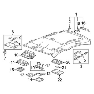 Honda OE - Roof - Interior Trim (W/O Sunroof), (Coupe)