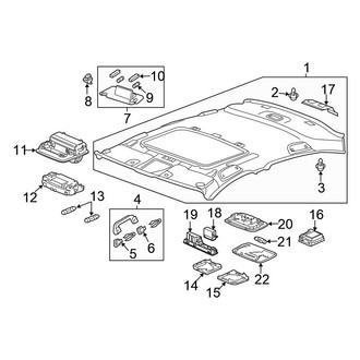 Honda OE - Roof - Interior Trim (With Sunroof), (Coupe)
