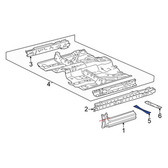 Honda OE - Front Floor Pan Crossmember Brace
