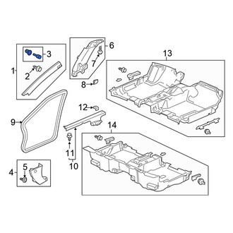 Honda OE - Upper Body A-Pillar Trim Panel Clip