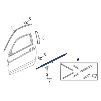 Honda OE - Front Left Door Belt Molding