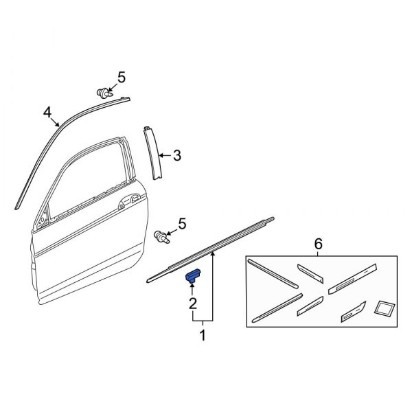 Door Belt Molding Clip