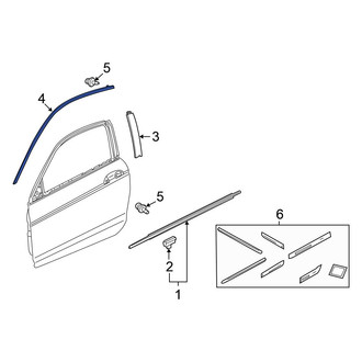 Honda OE - Left Upper Door Reveal Molding