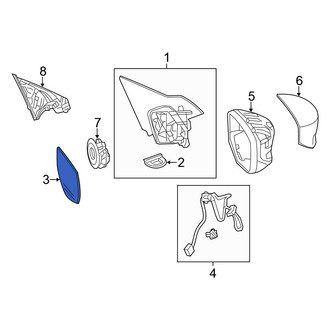 Honda OE - Front Right Door Mirror Glass