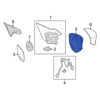 Honda OE - Front Right Door Mirror Housing