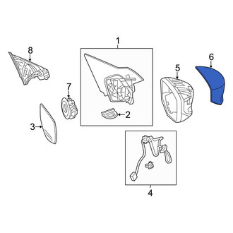 Honda OE - Front Right Door Mirror Cover