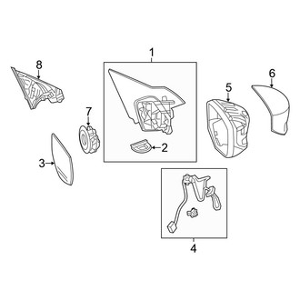 Honda OE - Door - Outside Mirrors (W/O Signal Lamp), (Coupe)
