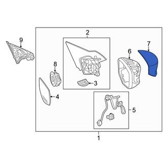Honda OE - Front Right Door Mirror Cover