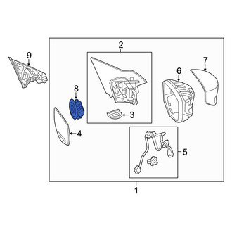 Honda OE - Front Door Mirror Drive Motor