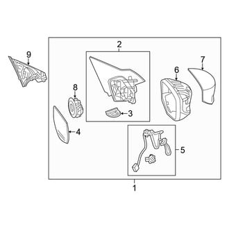 Honda OE - Door - Outside Mirrors (W/O Signal Lamp), (Coupe)