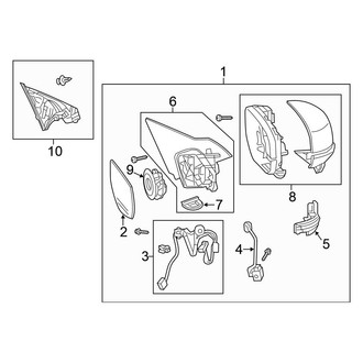 Honda OE - Door - Outside Mirrors (With Signal Lamp), (Coupe)