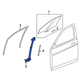 Honda OE - Rear Right Window Regulator