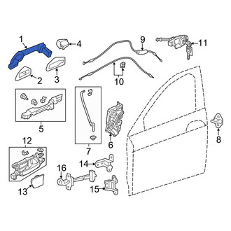 Honda OE - Front Left Outer Exterior Door Handle