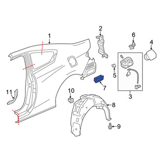 Honda OE - Rear Quarter Panel Vent