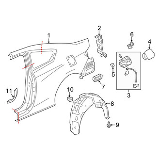 Honda OE - Quarter Panel & Components (Coupe)