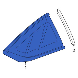 Honda OE - Rear Right Quarter Glass
