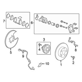 Honda OE - Rear Suspension - Brake Components (Coupe)