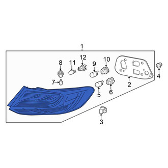 Honda OE - Rear Left Tail Light Assembly