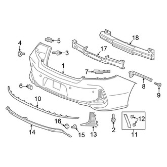 Honda OE - Rear Bumper - Bumper & Components (Coupe)
