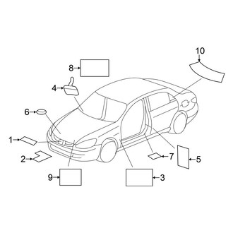 Honda OE - Information Labels - Labels (EX / EX-L / LX / Sport / Touring)