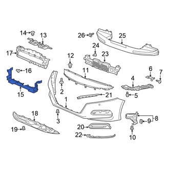 Honda OE - Front Lower Radiator Support Air Duct