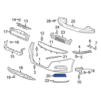 Honda OE - Rear Right Bumper Cover Spacer Panel