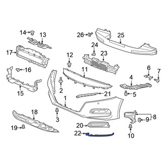 Honda OE - Rear Left Upper Bumper Trim