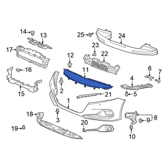 Honda OE - Front Bumper Cover Spacer Panel