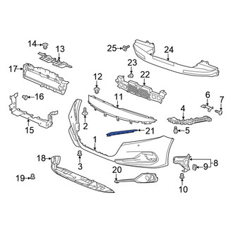 Honda OE - Front Left Bumper Trim