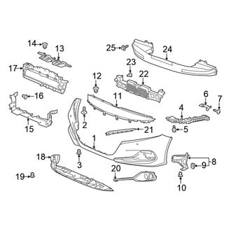 Honda OE - Front Bumper & Grille - Bumper & Components