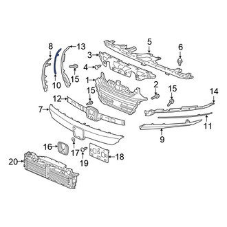 Honda OE - Right Grille Molding Seal
