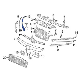 Honda OE - Front Right Lower Grille Reinforcement