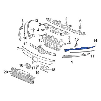 Honda OE - Front Left Lower Grille Reinforcement