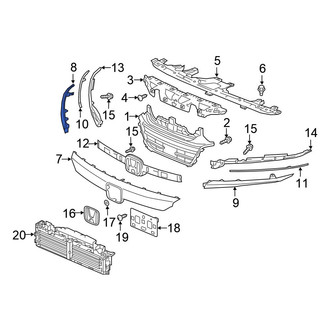 Honda OE - Front Right Grille Molding