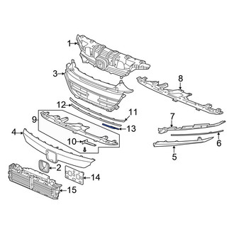 Honda OE - Front Left Grille Molding