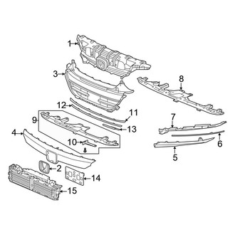 Honda OE - Front Bumper & Grille - Grille & Components