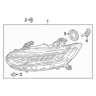 Honda OE - Front Lamps - Headlamp Components (W/O High Beam LED)