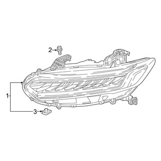 Honda OE - Front Lamps - Headlamp Components (With High Beam LED)