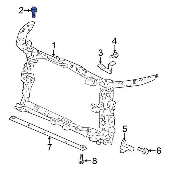 Radiator Support Panel Bolt