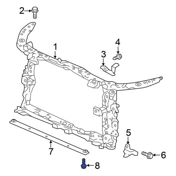 Radiator Support Panel Bolt