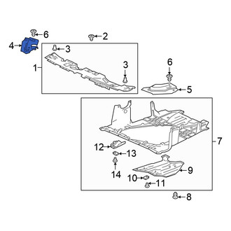 Honda OE - Front Right Radiator Support Access Cover