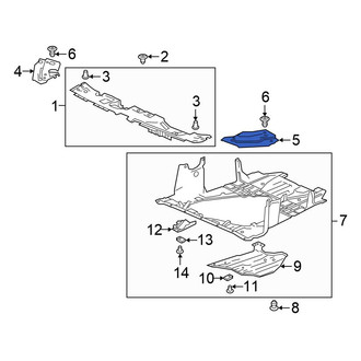 Honda OE - Front Left Radiator Support Access Cover