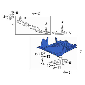 Honda OE - Front Radiator Support Splash Shield