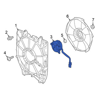 Honda OE - Right Engine Cooling Fan Motor