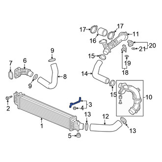 Honda OE - Right Intercooler Bracket