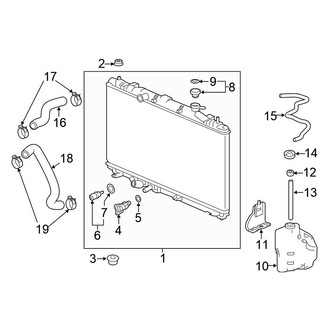 Honda OE - Cooling - Radiator & Components (2.0L)