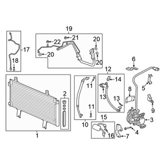 Honda OE - Air Conditioner & Heater - Condenser, Compressor & Lines