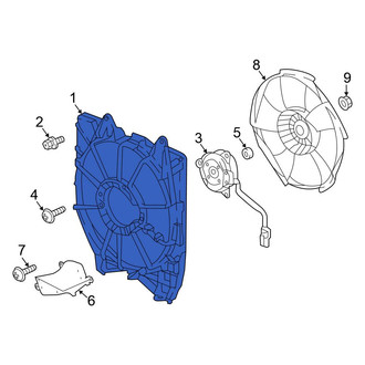 Honda OE - Front A/C Condenser Fan Shroud